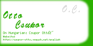 otto csupor business card